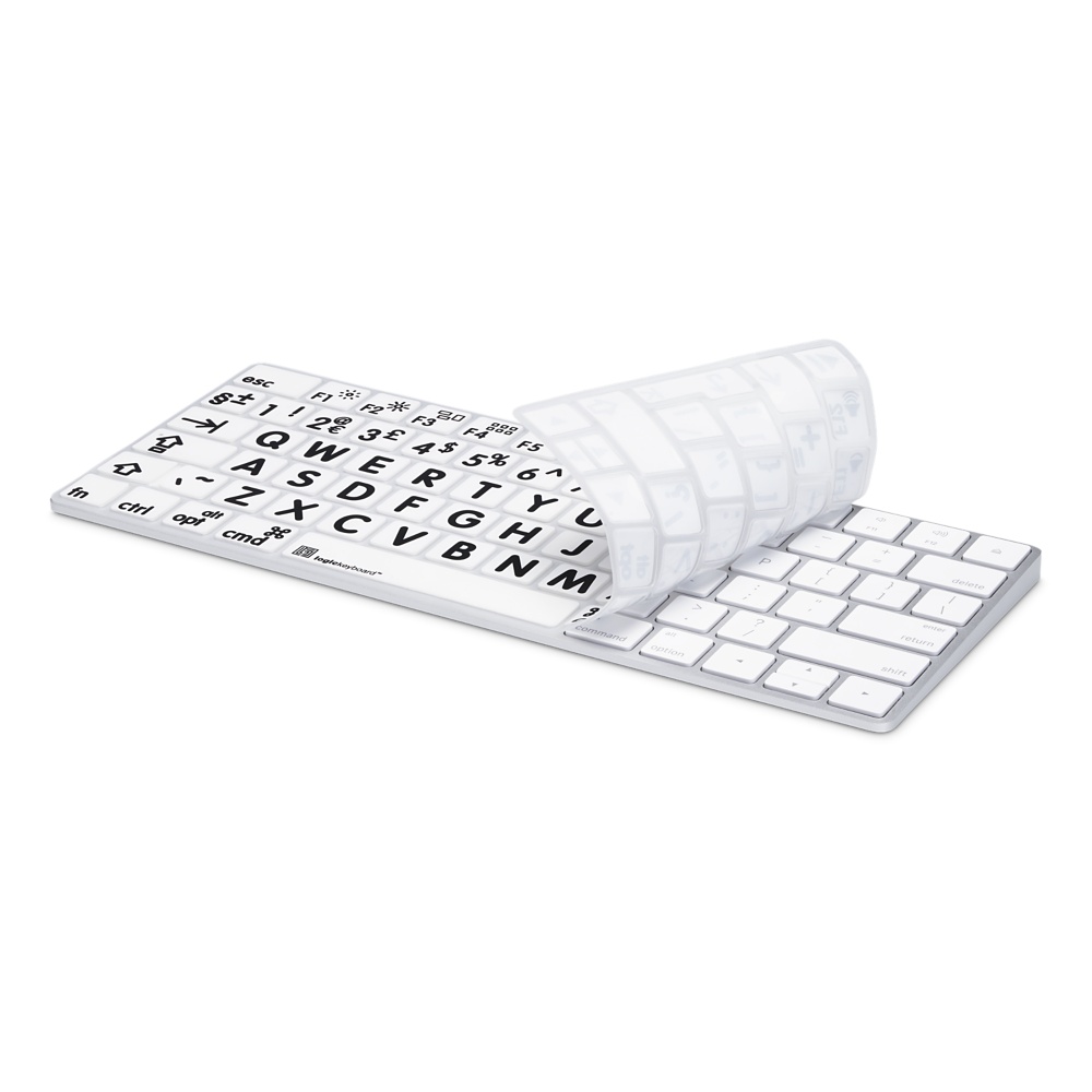 LogicSkin Keyboard Cover for Apple Magic Keyboard Black on White